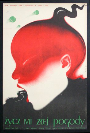a poster of a person with red hair