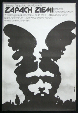 a poster with a face