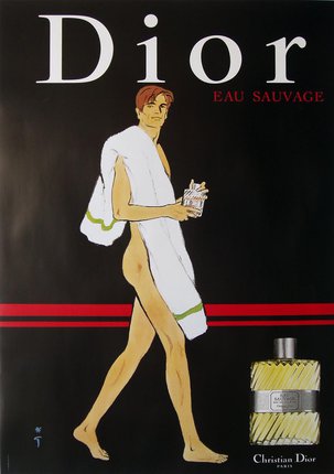 a poster of a man with a towel