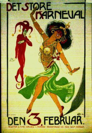a woman dancing with a jester