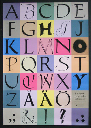 a poster with different letters