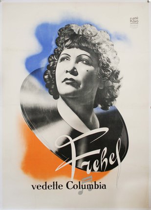 a poster of a woman with curly hair