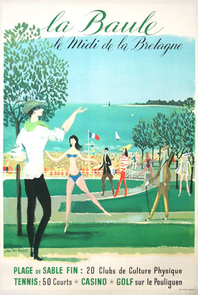 a poster of a man and woman in garments
