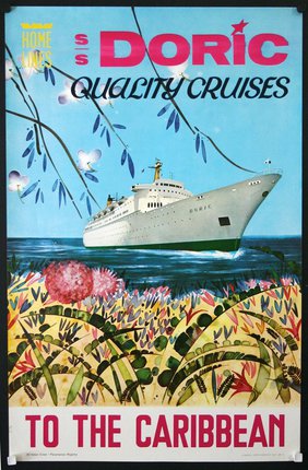 a poster of a cruise ship