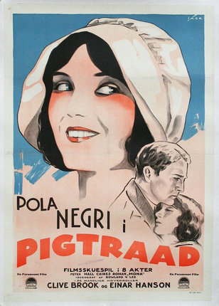 a poster of a woman with a white headdress