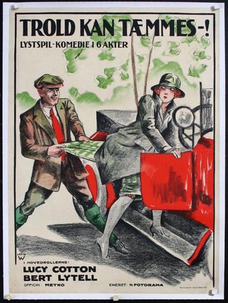 a poster of a man and woman in a car