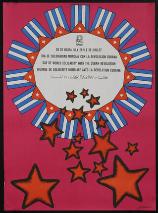 a poster with stars and stripes