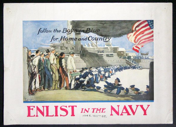 a poster of a navy
