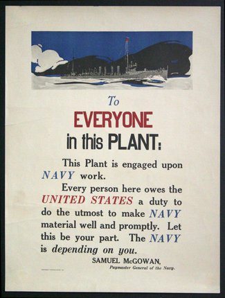 a poster of a navy plant