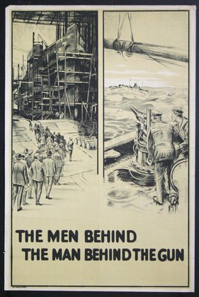 a poster of men in the water