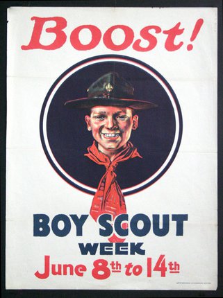 a poster of a boy scout