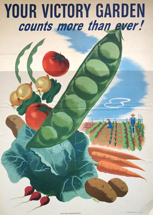 a poster of a vegetable garden