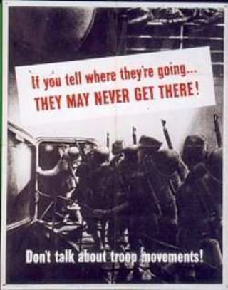 a poster of soldiers in a truck