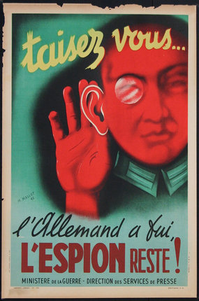 a poster of a man with an ear