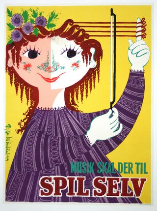 a poster of a girl holding a candle
