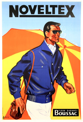 a man wearing sunglasses and a blue jacket