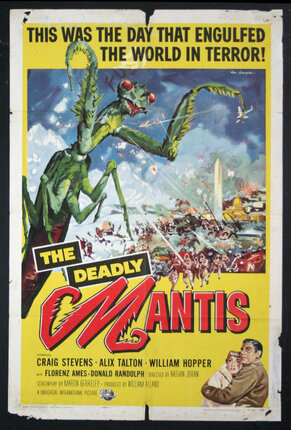 a movie poster with a mantis