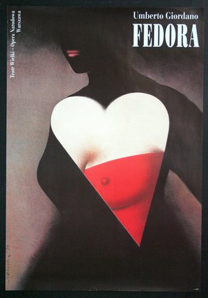 a poster of a woman with a heart shaped body