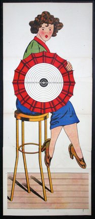 a poster of a woman holding an umbrella