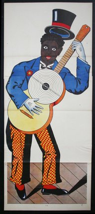 a poster of a man playing a guitar