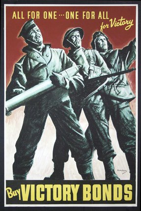 a poster of soldiers holding guns