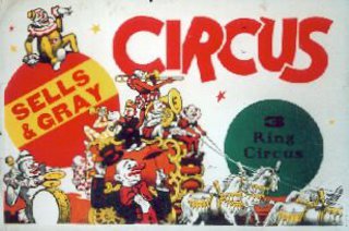 a circus poster with cartoon characters