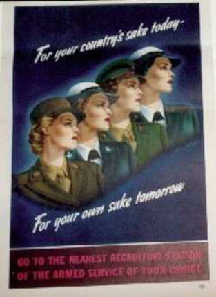 a poster of women in military uniforms