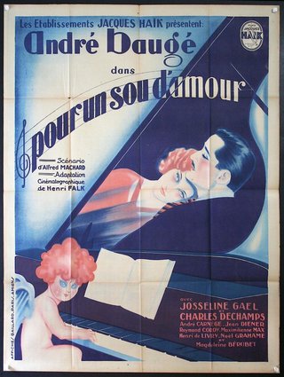 a movie poster of a man and woman lying on a piano
