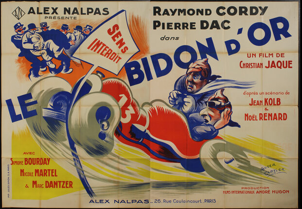 a poster of a car race