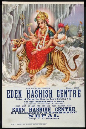 a poster of a hindu goddess