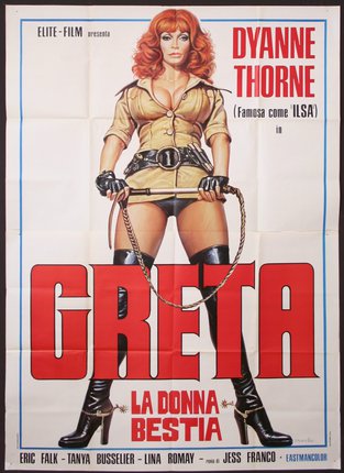 a poster of a woman with a whip