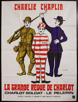 a poster with a group of men in striped uniforms
