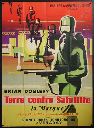 a movie poster with a couple of men in helmets