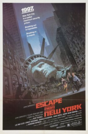 a movie poster with a statue of liberty