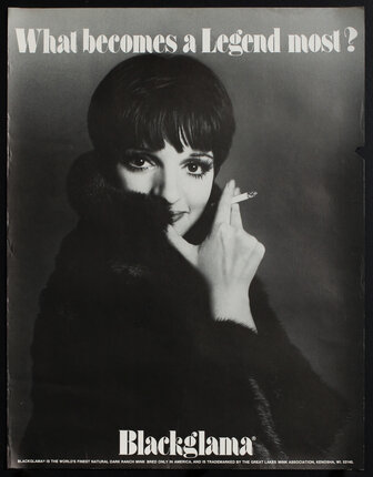 a woman with short hair wearing a fur coat and holding a cigarette