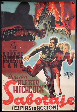a movie poster with a man and woman running