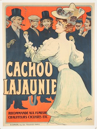 a poster of a woman in a hat