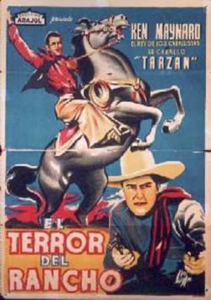 a movie poster with a man riding a horse