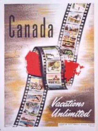 a poster with a film strip