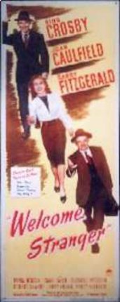 a poster of a man and woman running