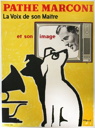 a poster of a man and a dog