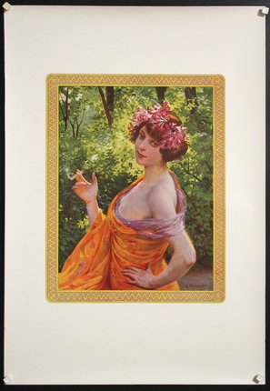 a painting of a woman in a yellow dress