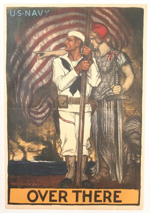 a poster of a soldier holding a sword