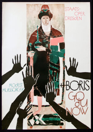 a poster with a man holding a bottle
