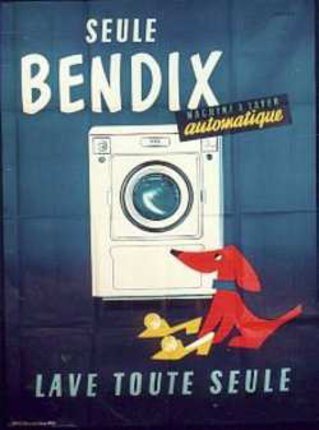 a poster of a washing machine