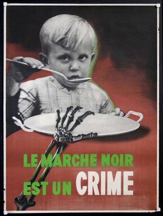 a poster of a child holding a spoon