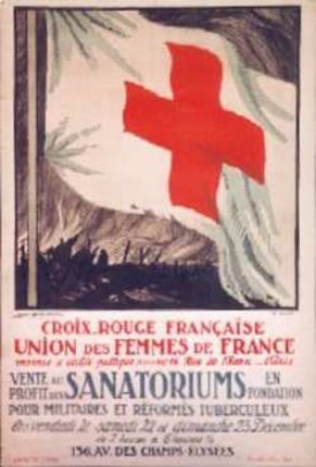 a red cross on a flag