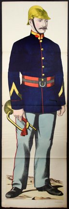 a poster of a soldier holding a trumpet