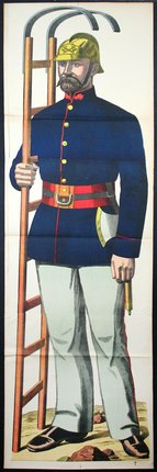 a poster of a soldier holding a cane