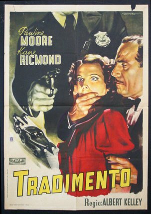 a movie poster with a woman and a man pointing a gun